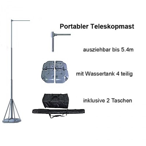 Teleskopmast  portable neu